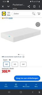 Hn8 pocketveringmatras  160x200 H2, Ophalen, Zo goed als nieuw