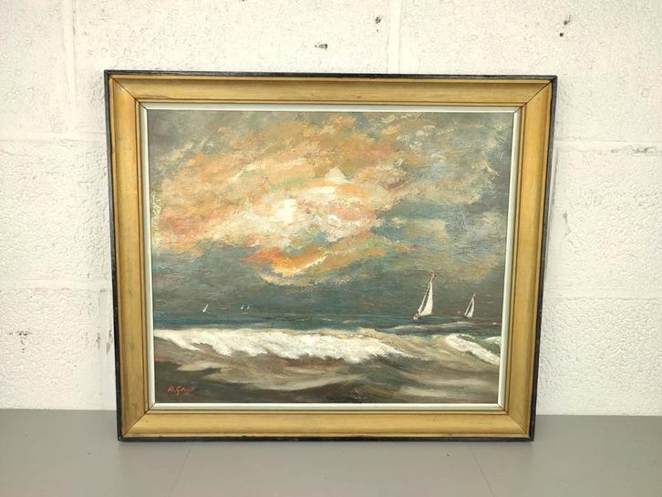 R.Geijp - maritiem schilderij, Antiek en Kunst, Kunst | Schilderijen | Klassiek, Ophalen of Verzenden