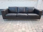 Vintage Italiaans design lederen sofa Manzoni en salontafel, Huis en Inrichting, Zetels | Zetels, Ophalen of Verzenden, Zo goed als nieuw