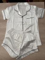 Witte satijnen pyjama, Kleding | Dames, Pyjama's, Ophalen, Nieuw, Maat 36 (S)
