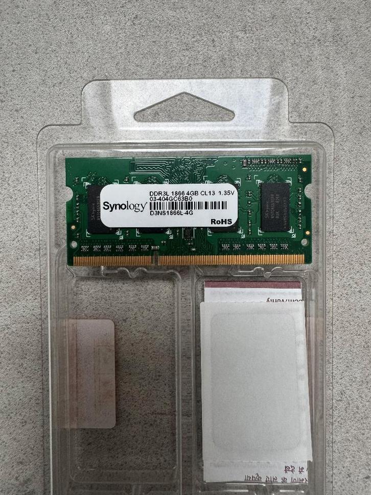 Synology 4GB DDR3L RAM – 1866 MHz – CL13 – Origineel, Informatique & Logiciels, Mémoire RAM, Comme neuf, Serveur, 4 GB, DDR3, Enlèvement ou Envoi