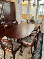 Eettafel + verlengstuk en 6 stoelen - Musterring, Ophalen, Gebruikt