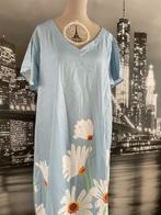 prachtige blauwe jurk kleedje vaste print - 3XL, Maat 46/48 (XL) of groter, Zo goed als nieuw, Onder de knie, Verzenden