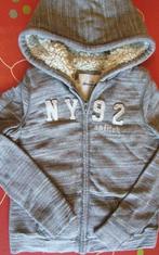 Abercrombie grijs vest met capuchon gevoerd met teddyberen 1, Kinderen en Baby's, Ophalen of Verzenden, Gebruikt, Meisje, Trui of Vest
