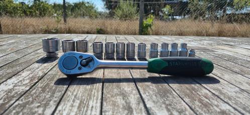 Stahlwille doppenset met ratel, Doe-het-zelf en Bouw, Gereedschap | Handgereedschap, Gebruikt, Ophalen of Verzenden