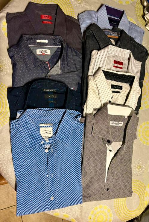 9x herenhemden maat L– Hugo Boss, Tommy Hilfiger bulkverkoop, Kleding | Heren, Overhemden, Zo goed als nieuw, Halswijdte 41/42 (L)