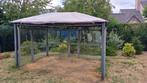 pergola 4 X 3 grijs met glazen wanden POTK, Tuin en Terras, Ophalen, Zo goed als nieuw, Tuinpaviljoen