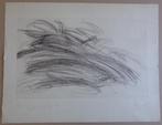 JEAN MESSAGIER / LYRISCHE ABSTRACTIE / ZW-W ETS / 50x66cm, Antiek en Kunst, Kunst | Litho's en Zeefdrukken, Verzenden