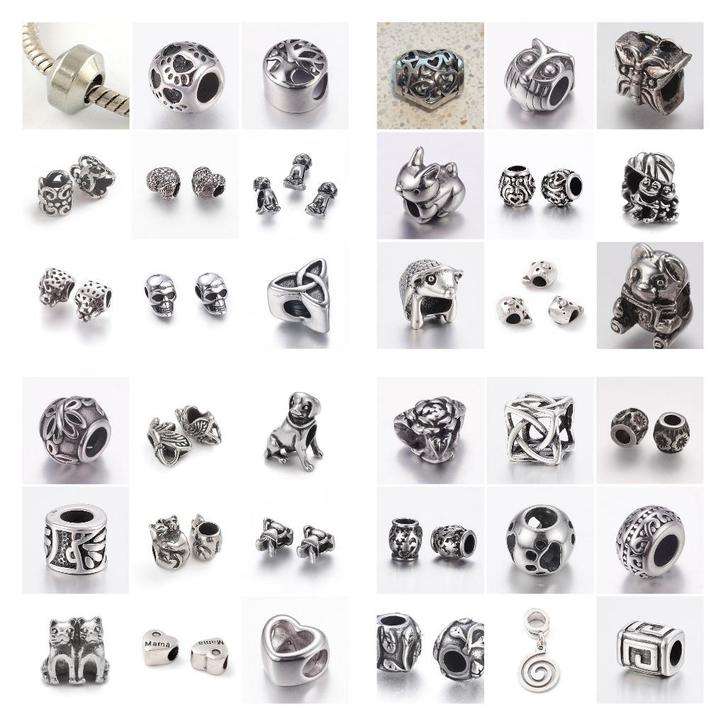 Vanaf € 0,95 Bedels/beads van RVS, Handtassen en Accessoires, Bedels, Nieuw, Overige merken, 4 bedels of meer, Verzenden