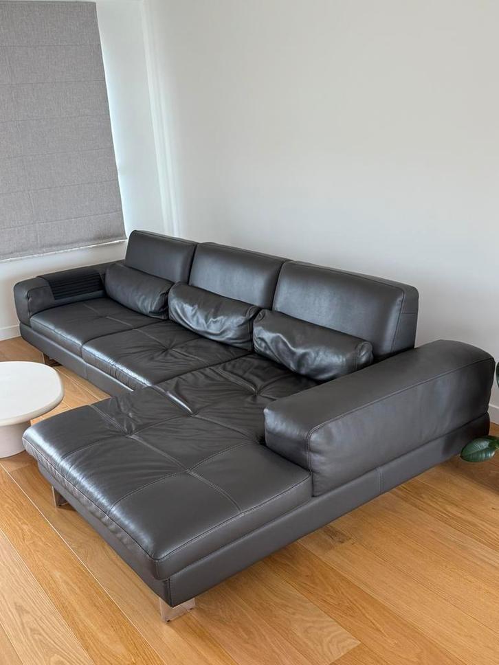 Lederen FrancoFerri zetel, Huis en Inrichting, Zetels | Zetels en Chaises Longues, Zo goed als nieuw, Vierpersoons of meer, 300 cm of meer
