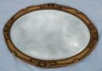 Ovale spiegel met gouden lijst, Antiek en Kunst, Antiek | Spiegels, Ophalen, Ovaal, 50 tot 100 cm, 100 tot 150 cm