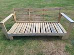 Zitbank/ligbed inclusief kussens, Ophalen, Zo goed als nieuw, Hout