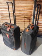 2 Vintage valiezen in stof "LARK Travel Line", 50 tot 60 cm, Ophalen of Verzenden, Zo goed als nieuw, Slot