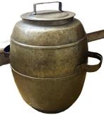 Gehamerde koperen pot met deksel, jaren 30, Antiek en Kunst, Ophalen