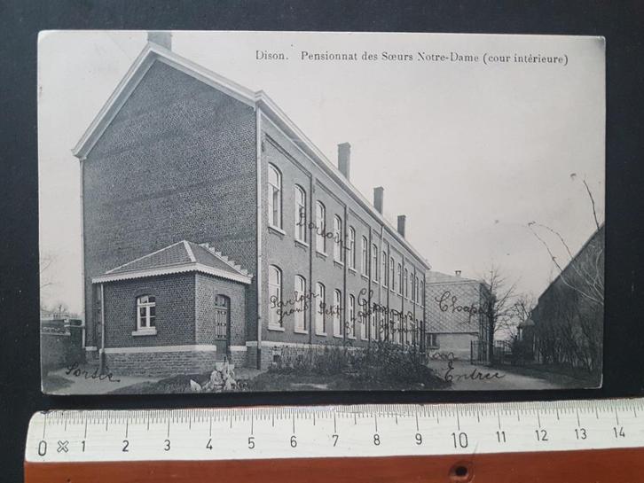 Carte postale Dison Pensionnat Soeurs Notre-Dame Cour, Collections, Cartes postales | Belgique, Affranchie, Liège, Avant 1920
