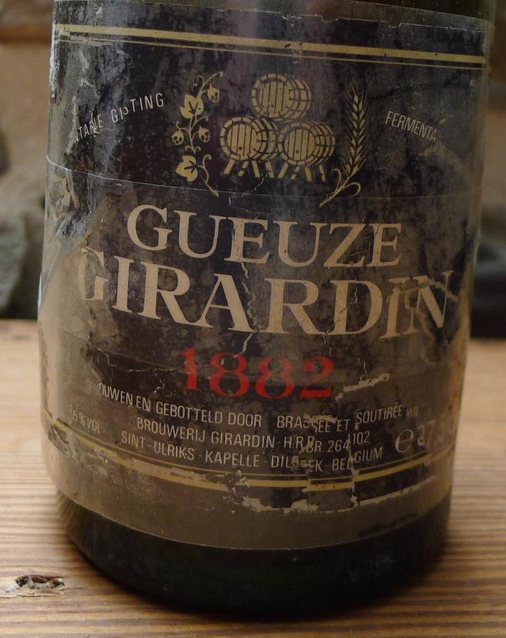 Girardin Gueuze étiquette noire 2004 37,5 cl., Collections, Marques de bière, Comme neuf, Bouteille(s), Enlèvement ou Envoi
