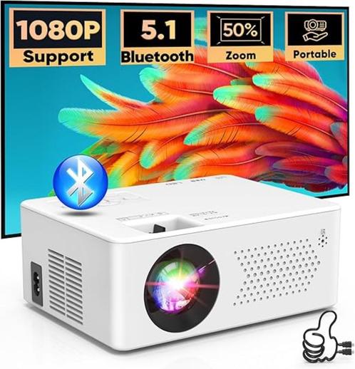 Bluetooth-miniprojector, AKATUO XR11 met 50% korting, Audio, Tv en Foto, Beamers, Nieuw, Ophalen of Verzenden