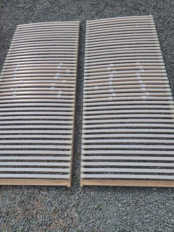2 x houten lattenbodems 160 x 200 cm, Huis en Inrichting, Slaapkamer | Matrassen en Bedbodems, Ophalen, Gebruikt, Tweepersoons