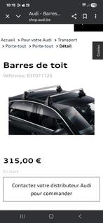 Barre de toit Audi q3 sportback de 2023 comme neuf, Auto diversen, Dakdragers, Ophalen, Zo goed als nieuw