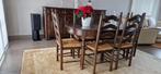 Massieve eiken eetkamer, tafel - dressoir - barkast, Enlèvement, Comme neuf, Franse Eiken meubelen., 4 à 6 chaises