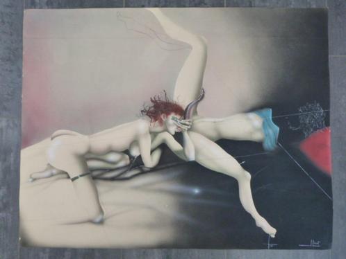 Herman Baert - Originele aquarel - 90 x 70 cm, Antiek en Kunst, Kunst | Schilderijen | Modern, Ophalen