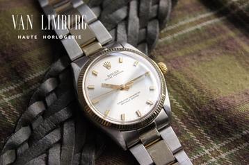 ROLEX OYSTER PERPETUAL 34 TWO TONE/14k GOUD/1005/GARANTIE disponible aux enchères