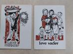 2 vintage postkaarten Leve vader/moeder, Verzamelen, Verzenden