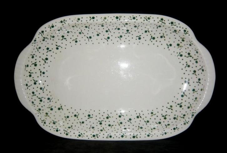 BOCH FRERES BROODSCHAAL DECOR FLORA GROEN CA 1955, Antiek en Kunst, Antiek | Keramiek en Aardewerk, Ophalen of Verzenden