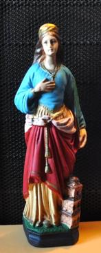 statue sainte barbe en platre 22cm, Enlèvement ou Envoi