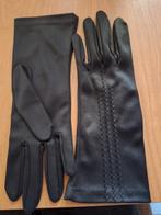 Zwarte medium lange handschoenen, Handschoenen, Ophalen of Verzenden, Zo goed als nieuw, Maat 36 (S)
