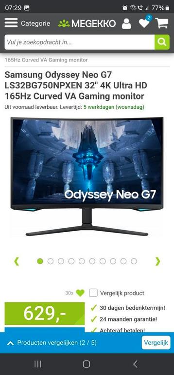 Samsung Odyssey Neo G7 LS32BG750NPXEN 32 pouces 4K Ultra HD, Enlèvement, Comme neuf, HD