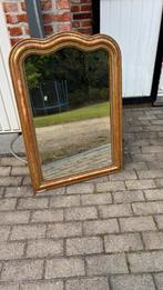 Antieke Louis Philippe spiegel met politiehoed XIx, Antiek en Kunst, Antiek | Spiegels, Ophalen, Overige vormen, 50 tot 100 cm
