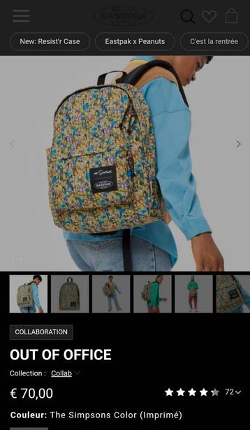 EASTPAK GEWATTEERDE RUGZAK MET RITSSLUITING VAN THE SIMPSONS