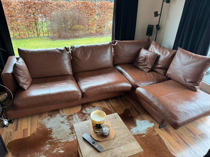 Camerich lederen salon, Maison & Meubles, Canapés | Coins salons complets, Utilisé, Cuir, Enlèvement