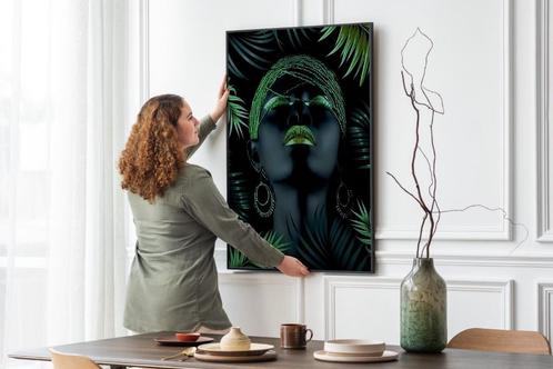 Uniek XXL Glasschilderij | Black Emerald Palms - 6 sizes, Huis en Inrichting, Woonaccessoires | Schilderijen, Tekeningen en Foto's