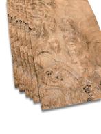 Placage en ronce de noyer | 6 feuilles | 36x21 cm, Envoi, Neuf, Matériel
