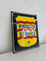 PHILIPS service emaille reclamebordje, Verzamelen, Reclamebord, Gebruikt, Ophalen of Verzenden