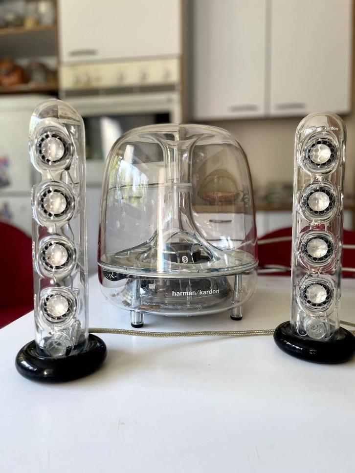 Harman Kardon SoundSticks III 2.1 - Transparent, Audio, Tv en Foto, Luidsprekerboxen, Zo goed als nieuw, Ophalen