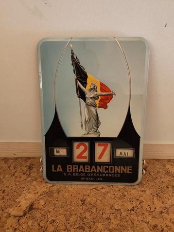 Prachtig Reclamebord kalender La Brabançonne  beschikbaar voor biedingen
