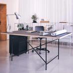Eiermann 2 tafel – Zwart blad + zwart onderstel, Ophalen, Zo goed als nieuw, Bureau