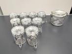 Mini-glazen jampotten van 50 ml, Ophalen of Verzenden, Kom(men), Overige stijlen, Glas