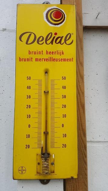 emaille bord met thermometer