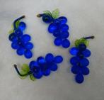 4 grappes de raisins bleus mats et brillants, Envoi, Tafelversiering, Neuf