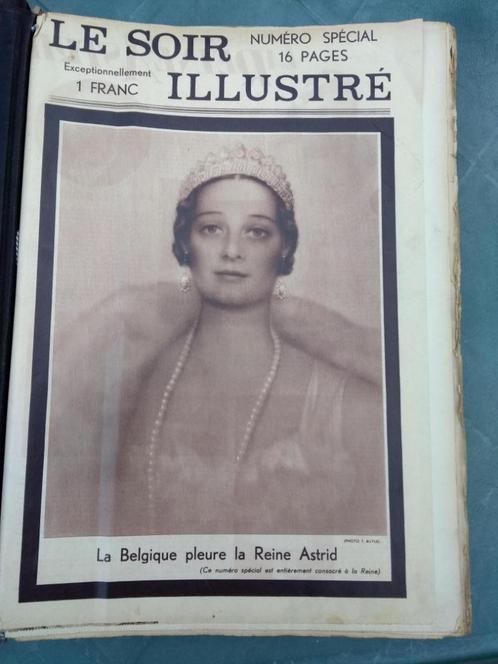 LE SOIR ILLUSTRÉ relié 1935/36 Mort de la Reine Astrid, Collections, Revues, Journaux & Coupures, Journal ou Magazine, 1920 à 1940