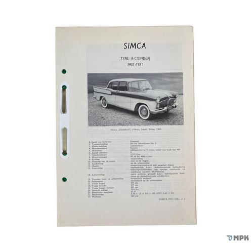 Kluwer | Simca Type 8-Cilinder | 1957-1961 | NL, Auto diversen, Handleidingen en Instructieboekjes, Ophalen of Verzenden