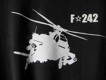 FRONT 242 VINTAGE OFFICIAL  T-SHIRT ARMY HELICOPTER TAILLE M, Front 242, Comme neuf, Taille 48/50 (M), Noir