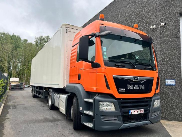 MAN TGS 18.460  met Schmitz Cargobull oplegger  13.500 km, Autos, Camions, Entreprise, MAN, Euro 6, Entretenue par le concessionnaire
