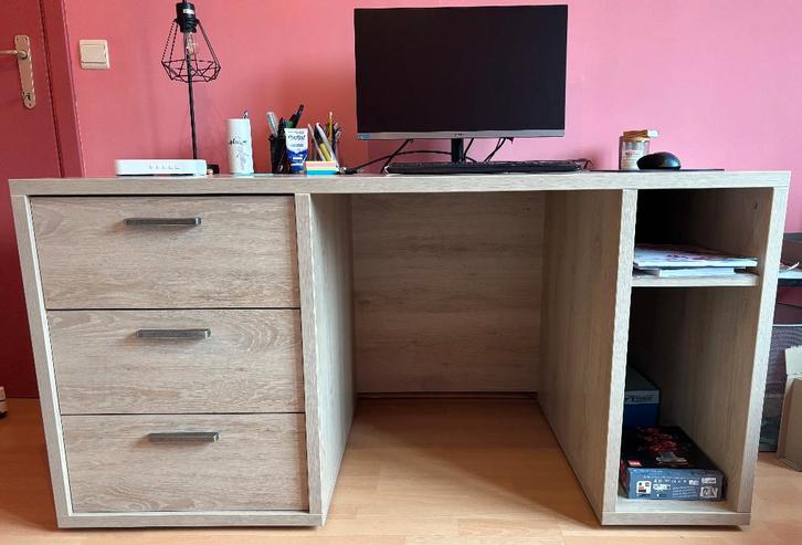 Bureau - couleur hêtre clair, Maison & Meubles, Bureaux, Utilisé, Bureau, Enlèvement