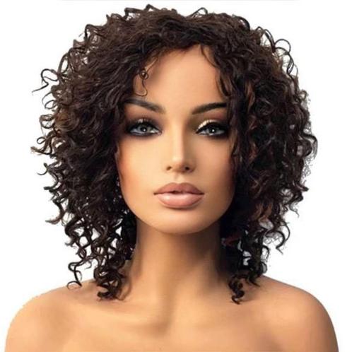 Nonchalante warrige korte bob pruik met krullen kleur 6FS30, Handtassen en Accessoires, Uiterlijk | Haarverzorging, Nieuw, Pruik of Haarverlenging
