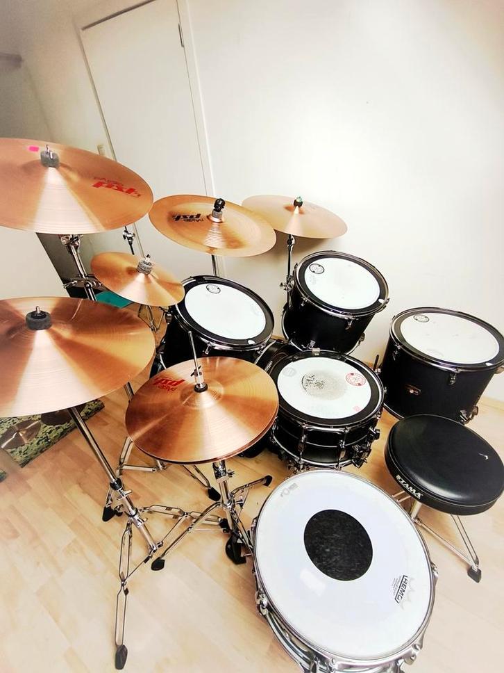 TAMA Imperial Star mat zwart + extra's, Muziek en Instrumenten, Drumstellen en Slagwerk, Zo goed als nieuw, Tama, Ophalen